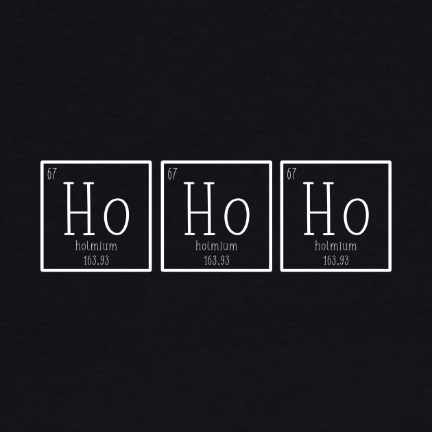 Ho Ho Ho Santa Christmas Science Chemistry Periodic Table of Elements by graphicbombdesigns